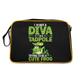 I'm not a diva. I'm a tadpole - Retro Bag - black/gold - Back