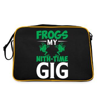 Frogs My Nith-Time Gig - Retro Bag - black/gold - Back
