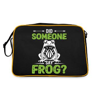 When Your Frog Is Perfect Who Needs Princes - Retro Bag - black/gold - Back