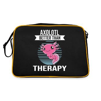 Lustiges Axolotl Süßes Axolotl - Retro Tasche - Schwarz/Gold - Hinten