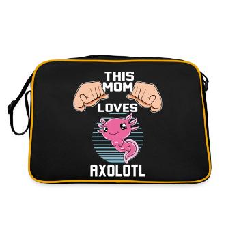 Lustiges Axolotl Süßes Axolotl - Retro Tasche - Schwarz/Gold - Hinten