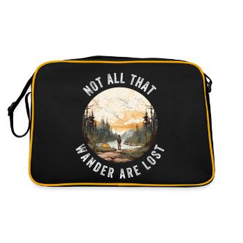 Tous ceux qui errent ne sont pas perdus - Sac Retro - noir/or - Dos