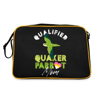 Perroquet Quaker qualifié Maman - Sac Retro - noir/or - Dos
