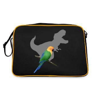 T-Rex shadow parrot - Retro Tasche - Schwarz/Gold - Hinten