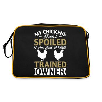 Mes poules ne sont pas gâtées - Sac Retro - noir/or - Dos