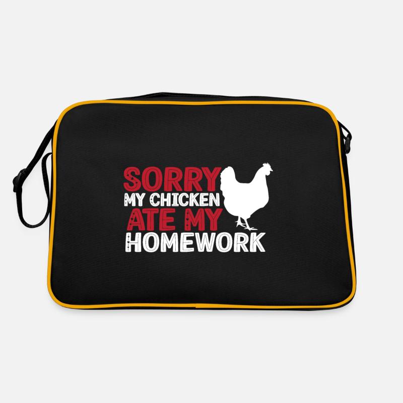 Mon poulet a mangé mes devoirs Sac Retro