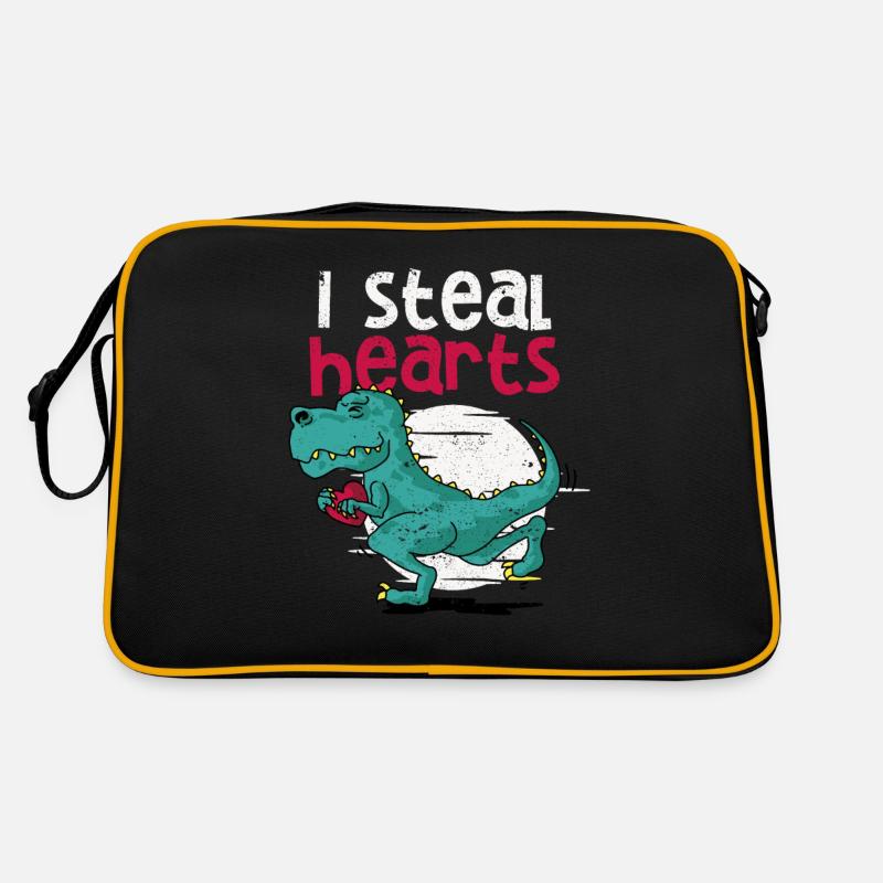 Je vole des coeurs Saint-Valentin dinosaure T Rex Sac Retro