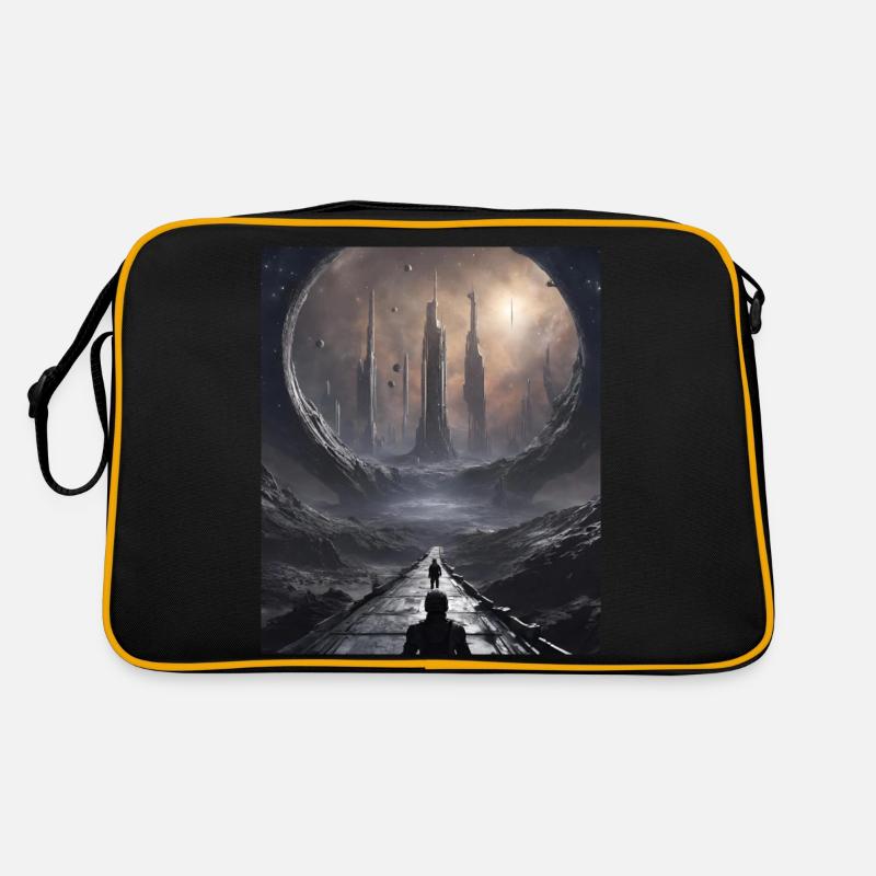 Astronomie - Retro Tasche - Schwarz/Gold