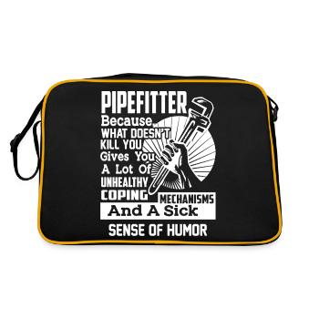 Pipefitter Pipefitter Sense of Humor - Retro Bag - black/gold - Back