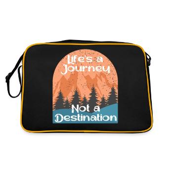 La vie est un voyage, pas une destination - Sac Retro - noir/or - Dos