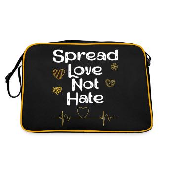 Spread Love Not Hate - Retro Bag - black/gold - Back
