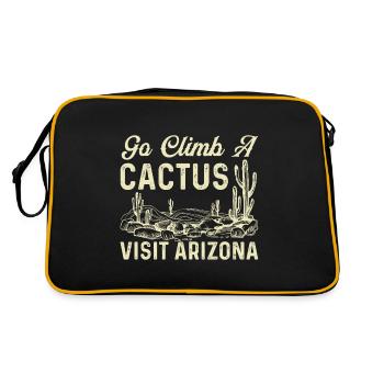 Climb a cactus Visit Arizona - Retro Bag - black/gold - Back