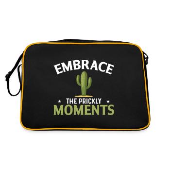 Embrace the delicate moments - Retro Bag - black/gold - Back
