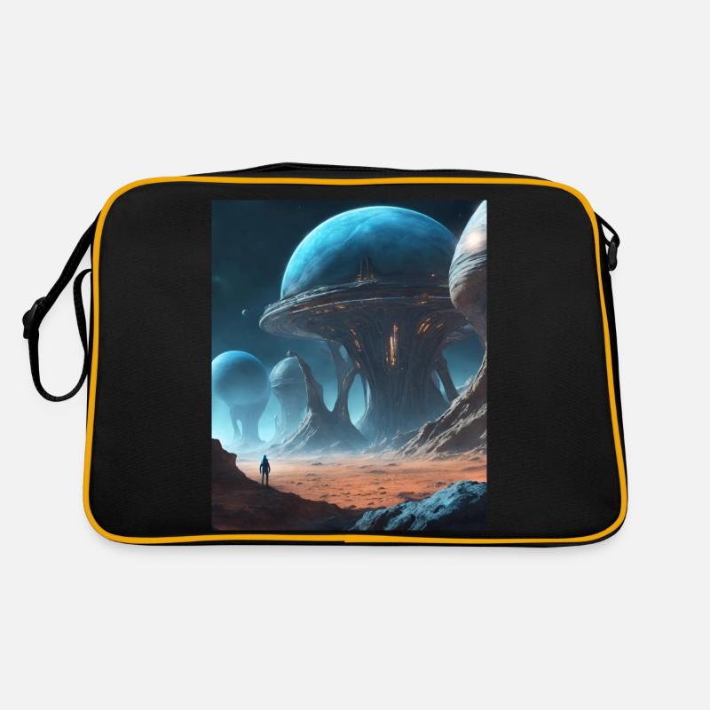 astronomie Planeten Retro Tasche