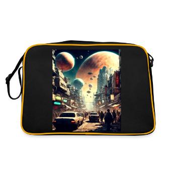 Japan Outer Space - Retro Bag - black/gold - Back