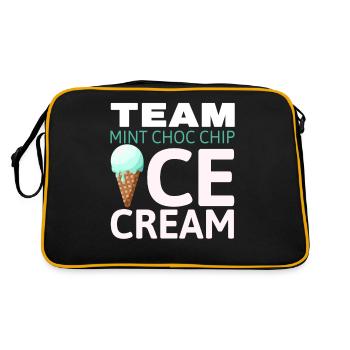 Team Mint Choc Eiswaffel Eiscreme Eis - Retro Tasche - Schwarz/Gold - Hinten