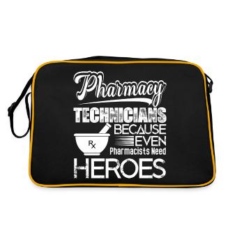 Pharmacy Technician Pharmacy Technicians Heroes - Retro Bag - black/gold - Back