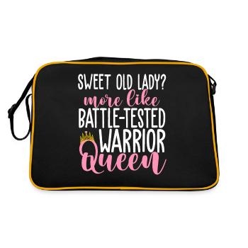 Douce vieille dame comme la reine guerrière testée au combat - Sac Retro - noir/or - Dos