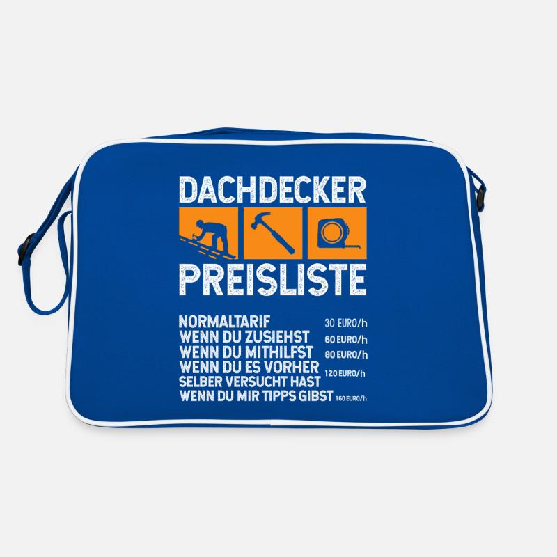 Dachdecker Preisliste Retro Tasche