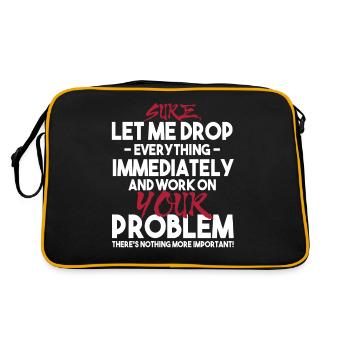 Laisse-moi tout laisser tomber et travailler sur ton sarcasme - Sac Retro - noir/or - Dos