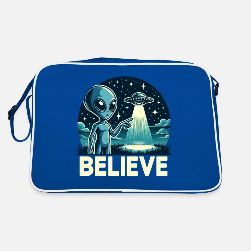 Funny Alien Alien Believe Retro Bag