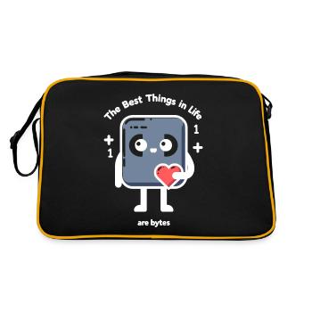 The Best Things in Life Are Bytes - Retro Bag - black/gold - Back