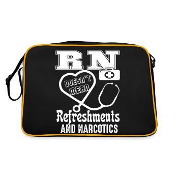 Registered Nurse Doesn't Mean Refreshment - Retro Bag - black/gold - Back
