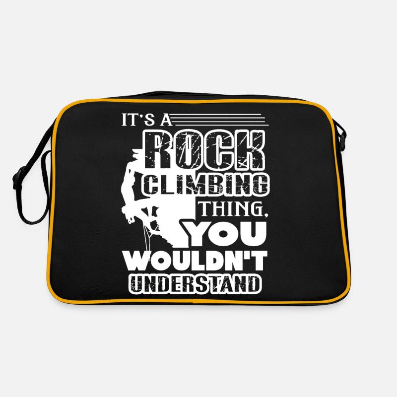 Rock Climbing It's A Rock Climbing Thing - Retro Bag - black/gold