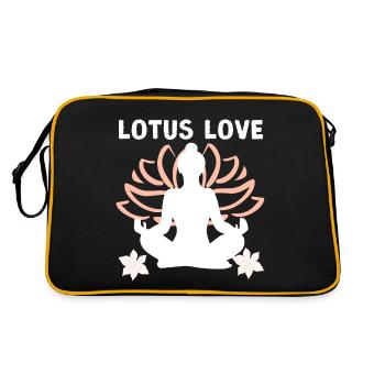 Amour du lotus | L’élégance et l’affection de la nature - Sac Retro - noir/or - Dos