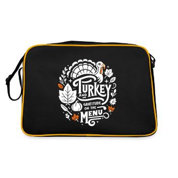 Dinde et gratitude au menu - Sac Retro - noir/or - Dos