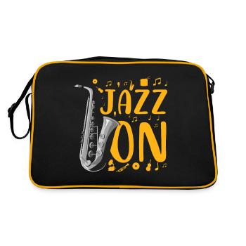 jazz on Design for a jazz fan - Retro Tasche - Schwarz/Gold - Hinten