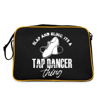 gifle et bling est une chose de danseur de claquettes Design - Sac Retro - noir/or - Dos