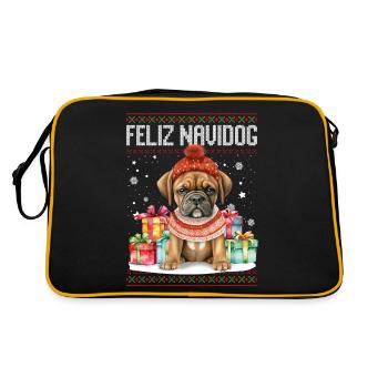 Boxer Feliz Navidog - Feliz Navidad Noël - Sac Retro - noir/or - Dos