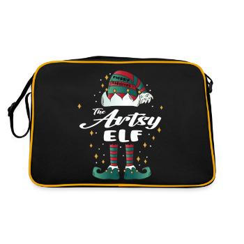 artsy elfe drôle famille noël noël - Sac Retro - noir/or - Dos