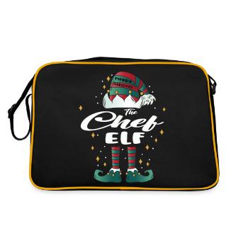 Chef Elf drôle Famille Noël Noël - Sac Retro - noir/or - Dos