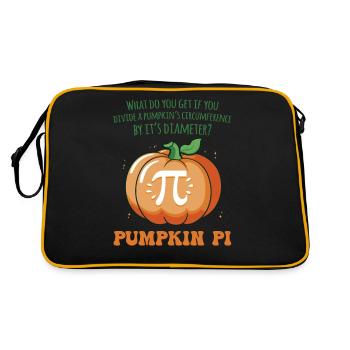 Pumpkin Pie Pi Math Teacher Haloween Thanksgiving - Retro Bag - black/gold - Back