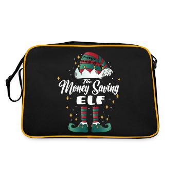 économie d’argent elfe drôle famille Noël - Sac Retro - noir/or - Dos