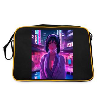 Japan - Retro Tasche - Schwarz/Gold - Hinten