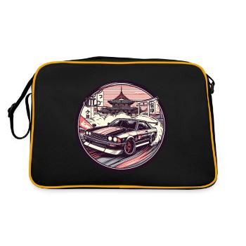 Voiture de style japonais, JDM - Sac Retro - noir/or - Dos