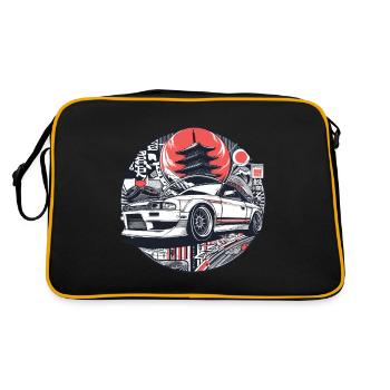 Voiture de style japonais, JDM - Sac Retro - noir/or - Dos