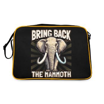 Funny Mammoth Saying, Mammoth Quote - Retro Bag - black/gold - Back