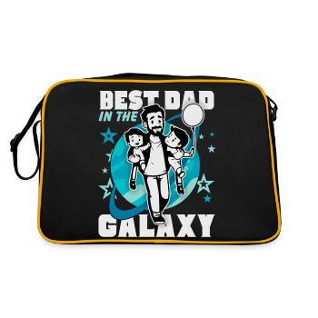 Meilleur Papa, Papa, Fête Des Pères, Papa Papa Disant - Sac Retro - noir/or - Dos
