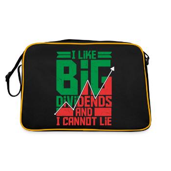 I Like Big Dividends And I Cannot Lie Investor Sto - Retro Tasche - Schwarz/Gold - Hinten