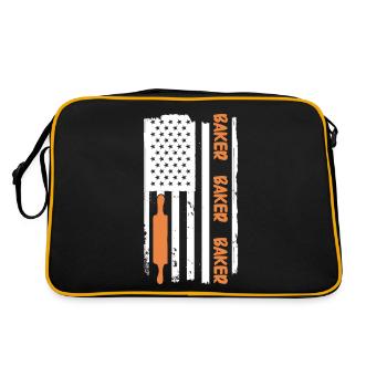 Baking Bread Bakery Bakery Bread Making - Retro Bag - black/gold - Back
