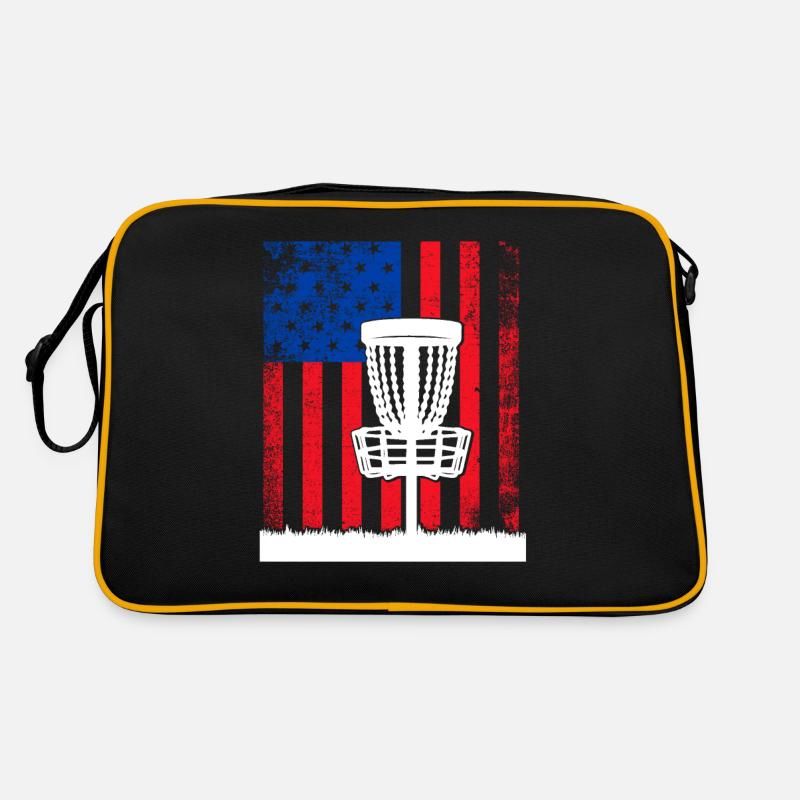 Scheibengolf Scheibengolfer American Falg Patriot Retro Tasche