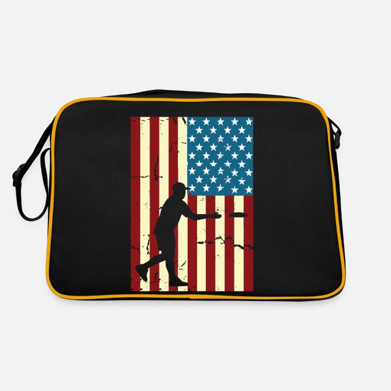 Scheibengolf Scheibengolfer American Falg Patriot Retro Tasche