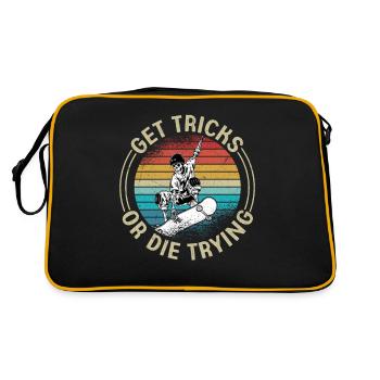 Get Tricks Or Die Trying Skateboarding Skater Skat - Retro Bag - black/gold - Back