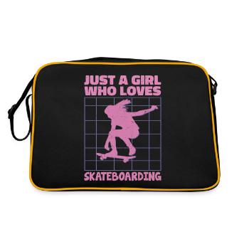 Just A Girl Who Loves Skateboarding Skateboard Ska - Retro Bag - black/gold - Back