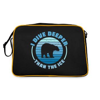 Baignade sur glace Je plonge plus profondément que la glace Cadeau - Sac Retro - noir/or - Dos