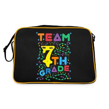 7THGrade - Seven Grade - Seven Grader - Retro Bag - black/gold - Back